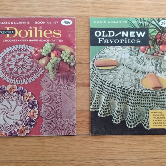 Doilies Pattern Booklets Crochet Knit Hairpin Lace Tatted Placemats Tablecloths - Picture 4 of 9